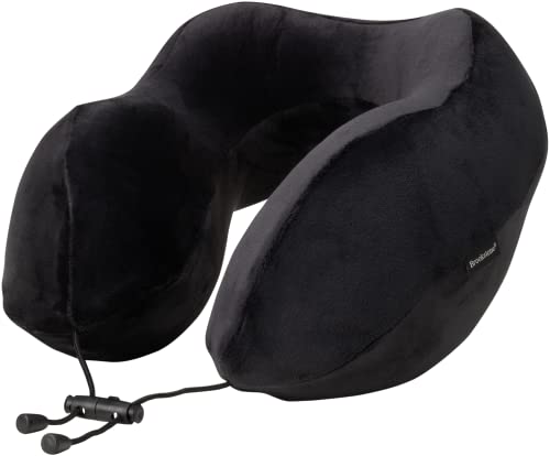 Brookstone Travel Pillow – 100% Memory Foam Ultra Form Contoured Ergonomic Super Soft Airplane Head and Neck Pillow, Size One Size, Black | The Storepaperoomates Retail Market - Fast Affordable Shopping