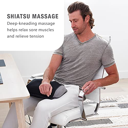 Brookstone Shiatsu Body Massager, Compact Premium Design, Deep Kneading Massage for Neck, Back, Hamstring Muscles, Full-Body Relief, Lightweight and Portable for Travel, Corded Power Supply | The Storepaperoomates Retail Market - Fast Affordable Shopping