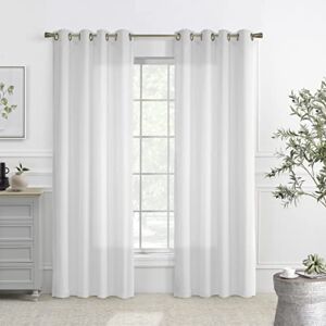 Rhythm Lined Grommet Wide Width Curtain Panel 104″ x 72″ in White