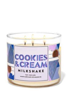 Bath and Body Works Cookies & Cream Milkshake Single 3-Wick Scented Candle, 14.5 oz / 411 g