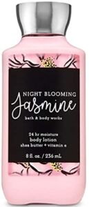 Bath and Body Works Night Blooming Jasmine Super Smooth Body Lotion Sets Gift For Women 8 Oz (Night Blooming Jasmine)
