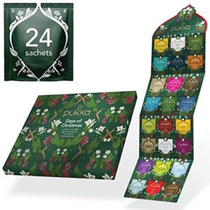Pukka Tea Advent Calendar 2022, Organic Herbal Tea, Perfect for Gifting, 24 Tea Bags For The Christmas Countdown