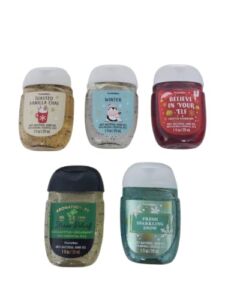 Bath and Body Works Snow Delightful 5-Pack PocketBac Hand Sanitizers (Frosted Cranberry, Fresh Sparkling Snow, Magic in The Air, Eucalyptus Spearmint, Winter)