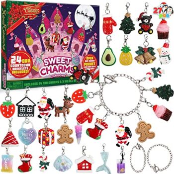 JOYIN 24 Days Christmas Advent Calendar with 24 Charms and 3 Bracelets 2022 Countdown Calendar with Charm Bracelet Making Kit Fashion Jewelry for Girls Kids Party Favors, Classroom Prizes, Xmas Gift | The Storepaperoomates Retail Market - Fast Affordable Shopping