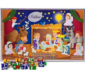 Madelaine Chocolates Christmas Pageant Countdown Advent Calendar, Filled With 24 Solid Premium Milk Chocolate Presents