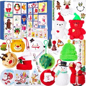 Fidget Advent Calendar 2022 for Kids, Pop-On-It Christmas Advent Calendars Fidget Toy Box Sensory Fidget Toy Set for Xmas Party Favor