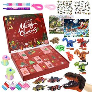 Fidget Advent Calendar 2022 for Kids, 24 Days Dinosaur Sensory Toys Christmas Countdown Calendar, Holiday Xmas Countdown Advent Calendar Surprise Christmas Party Gifts for 3-12 Year Old Boys and Girls