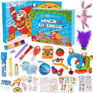 Advent Calendar 2022 for Girls with 24 Days 43 Pcs Christmas Countdown Calendars, 6 Topics – Fidget & Crafts & Makeup & Stationery & Exercise & Game, Premium Value Unique Holiday Gift for Kids 5 6 7 8 9 10 11 12