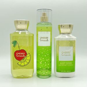 Bath and Body Works Cherry Limeade 3-Piece Bundle 10oz Shower Gel, 8oz Fine Fragrance Mist and 8oz Body Lotion