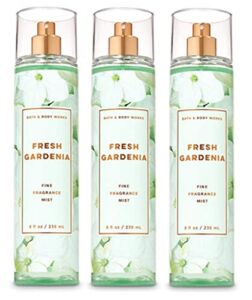 Bath and Body Works FRESH GARDENIA – Value Pack Lot of 3 Fine Fragrance Mist – Full Size