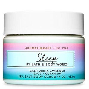 Bath and Body Works Body Care Aromatherapy Sea Salt Body Scrub 17 oz SLEEP – California Lavender Sage Geranium