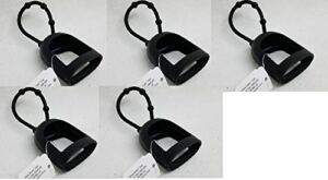 Black Pocketbac Holder x5 – bundle of 5 solid black Bath and Body Works pocketbac holders – holds new style round oval pocketbac hand sanitizer gel