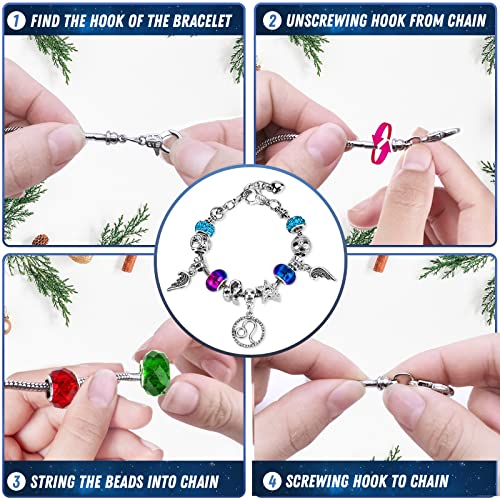 Advent Calendar 2022 Girls Zodiac Constellation Bracelet Making Kit, 24 Days Countdown Christmas Advent Calendar with 2 sets DIY Bracelets, Horoscope Gifts for Girls Teens Adult Age 5-18(Leo) | The Storepaperoomates Retail Market - Fast Affordable Shopping