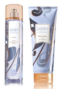 Bath and Body Works Snowy Morning Fine Fragrance Mist & Ultra Shea Body Cream 8 Oz.