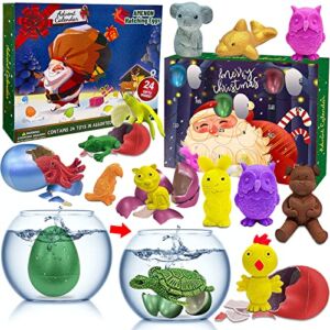 2022 Christmas Advent Calendar for Kids with 24 Different Animals Eggs Hatch & Grow in Water Toys 24 Days Christmas Countdown Calendars Christmas Stocking Stuffers Gifts Boys Girls Xmas Party Favors