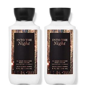 Bath and Body Works Into The Night Super Smooth Body Lotion Sets Gift For Women 8 Oz -2 Pack (Into The Night)