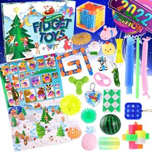 Cheffun Christmas 2022 Advent Calendar – New year Kids & Baby Advent Calendars, Autistic Children Surprise DIY Kit Set Packs, Anxiety Relief Sensory Autism Fidget Toys For Kids Age 3-6, 5-7, 8-13
