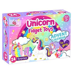 Advent Calendar 2022-24 Days of Unicorn Fidget Toys Bulk-Sensory Toys Surprise Christmas Gifts for Toddler Kids Girls Boys Ages 3 4 5 6 7 8 9 10 Year Old
