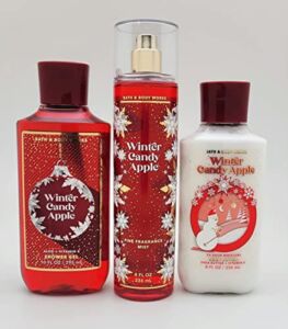 Bath & Body Works – Winter Candy Apple – 3 pc Bundle Trio -Shower Gel, Fine Fragrance Mist and Super Smooth Body Lotion – Winter 2021 Full Size