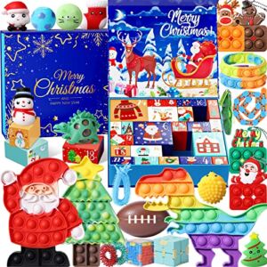 Fidget Advent Calendar 2022 for Kids – 24 Days of Surprises Gifts Box Funny Christmas Countdown Advent Calendars for Boys Girls Teenager – Xmas Gift Basket for Teen Aged 4 5 6 7 8 9 10 11 12 Year Old