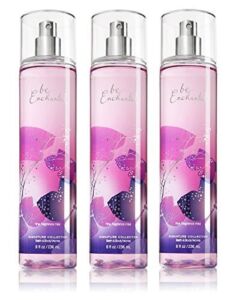 Lot of 3 Bath and Body Works Signature Collection ~Be Enchanted ~ Fragrance Mist Perfume Spray 8 Ounce