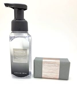 Graphite – 2- pc Bundle – Gentle Foaming Hand Soap 8.75 fl oz and Shea Butter Cleansing Bar 5 oz., Full Size
