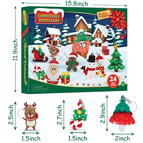 SURCVIO Christmas Advent Calendar 2022 for Kids, 24 Days Keychain Countdown Calendar Holiday Gift, Stocking Stuffers for Boys Girls Christmas Party Favor | The Storepaperoomates Retail Market - Fast Affordable Shopping