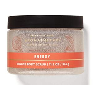 Bath and Body Works Full Size Aromatherapy – Pumice Body Scrub – w/Natural Essential Oils – ENERGY – Orange + Ginger