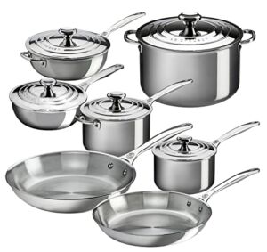 Le Creuset Stainless Steel 12-Piece Quick Kitchen Cookware Set
