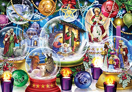 Vermont Christmas Company Nativity Snow Globes Advent Calendar with Nativity Story | The Storepaperoomates Retail Market - Fast Affordable Shopping