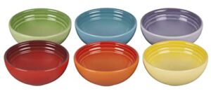 Le Creuset Stoneware Pinch Bowl Gift Set, Set of 6 Prep Bowls, Multi Color