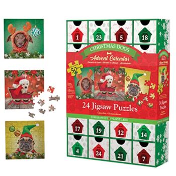 EuroGraphics Christmas Dogs Advent Calendar with 24 Christmas Jigsaw Puzzles, 5 x 5 inches (8924-5738) | The Storepaperoomates Retail Market - Fast Affordable Shopping
