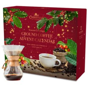 Coffee Advent Calendar 2022 – 24 Days Gourmet Variety Flavours Christmas Ground Coffee Food Advent Calendars Gifts For Coffee Lovers Unique – Advent Calendar For Men Adult Women