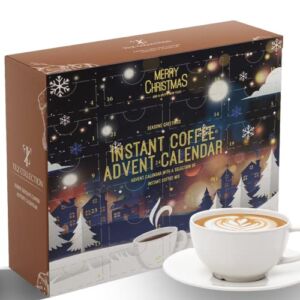 Coffee Advent Calendar 2022 For Adult Women Men – 24 Days Flavoured Instant Coffee Christmas Advent Calendar Food Gifts Unique Adult Advent Calendar Coffee Gift Set For Men Womens Gift Sets