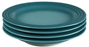 Le Creuset Stoneware Set of 4 Salad Plates, 8.5″ each, Caribbean