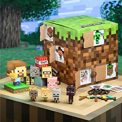 Paladone Minecraft Advent Calendar 2022 with Merch Gifts – 24 Days Christmas Countdown – Exclusive Characters & Gifts | The Storepaperoomates Retail Market - Fast Affordable Shopping