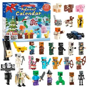 Advent Calendar 2022 Kids Toys – 24 Days Christmas Countdown Calendar Building Kit, Including 29 Characters Toys, Surprise Xmas Party Gifts for Kids
