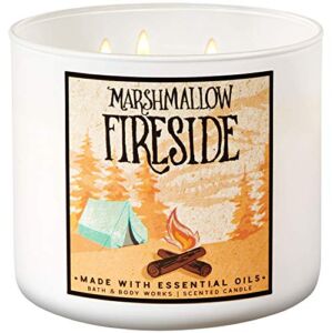 Bath and Body Works 2018 Holiday Limited Edition 3-Wick Candle (Marshmallow Fireside)
