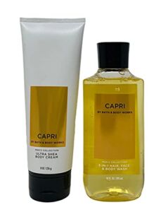 Bath & Body Works Capri men’s collection Duo – Ultra Shea Body Cream – 3-in-1 Hair, Face & Body Wash