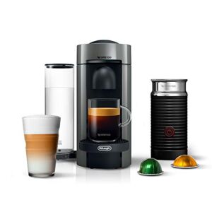 Nespresso VertuoPlus Coffee and Espresso Machine by De’Longhi with Milk Frother, Grey