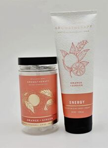 Bath & Body Works – Aromatherapy – Orange Ginger – 2 pc Bundle – Shower Steamers, 6-Pack and Body Cream – 8 oz – 2021, Full Size