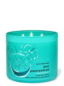 Bath & Body Works, White Barn 3-Wick Candle w/Essential Oils – 14.5 oz – 2022 Spring Scents! (Kiwi Passionfruit)