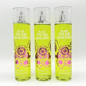 Bath & Body Works Iced Pear Margarita 3-Piece Bundle 8oz Fine Fragrance Mist