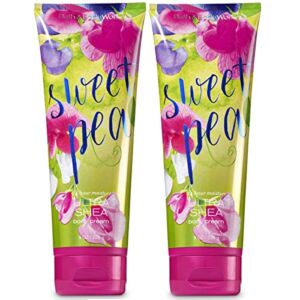 Bath & Body Works SWEET PEA Ultra Shea Body Cream 8fl Oz I 226gm Each – ( Bundle of 2 Creams ) 24 hour Moisture