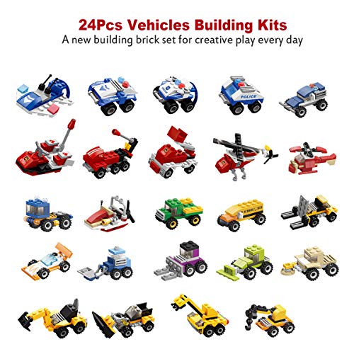 D-FantiX Christmas Advent Calendar 2022, Kids Building Toys Advent Calendar Countdown to Christmas with Vehicles Pull Back Cars Construction Toys 24 Days Count Down Gift for Toddler Boys Girls | The Storepaperoomates Retail Market - Fast Affordable Shopping