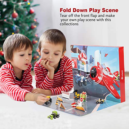 D-FantiX Christmas Advent Calendar 2022, Kids Building Toys Advent Calendar Countdown to Christmas with Vehicles Pull Back Cars Construction Toys 24 Days Count Down Gift for Toddler Boys Girls | The Storepaperoomates Retail Market - Fast Affordable Shopping