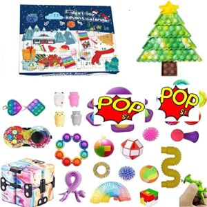 Fidget Advent Calendar 2022 24DAYS Christmas Countdown Calendar Fidget Toys with Pop-On-It Fidget Packs Advent Calendar for Party Favo (Fidget Advent Calendar-1)