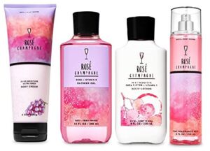 Bath and Body Works ROSE CHAMPAGNE – Deluxe Gift Set Body Lotion – Body Cream – Fragrance Mist and Shower Gel – Full Size