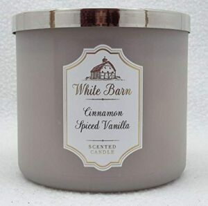 Bath & Body Works CINNAMON SPICED VANILLA 3-Wick Candle with essential oil 14.5 oz / 411 g