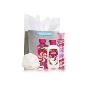 Bath & Body Works TWISTED PEPPERMINT The Daily Trio Gift Set Full Size – Body Lotion – Shower Gel and Fragrance Mist